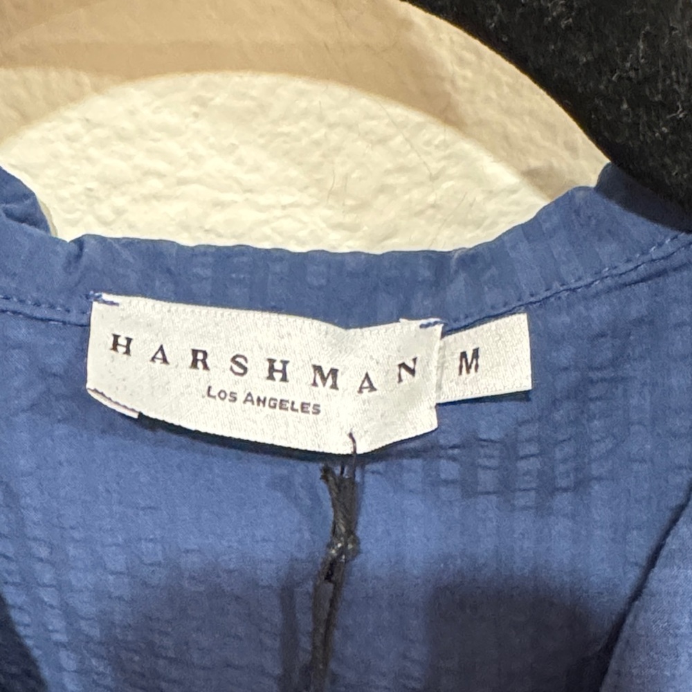 Harshman Long Sleeve Navy Shirt Dress, M - Picture 2 of 8